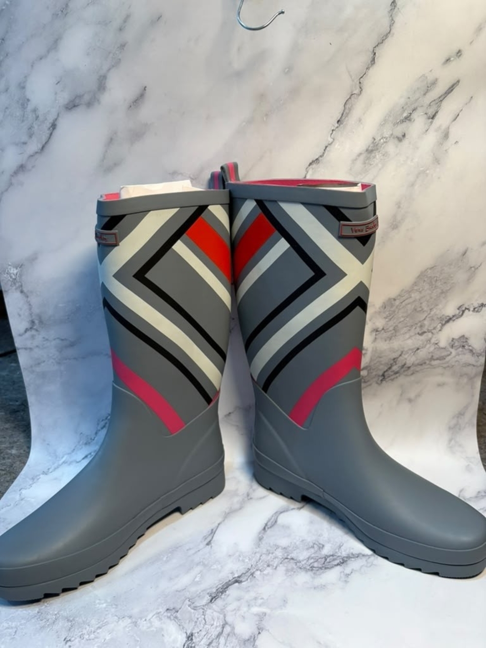 Women's Vera Bradley Gray Patterned Rain Boots